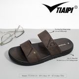 Dép ngang 2 quai phối chỉ chéo đính nút đế kép 
