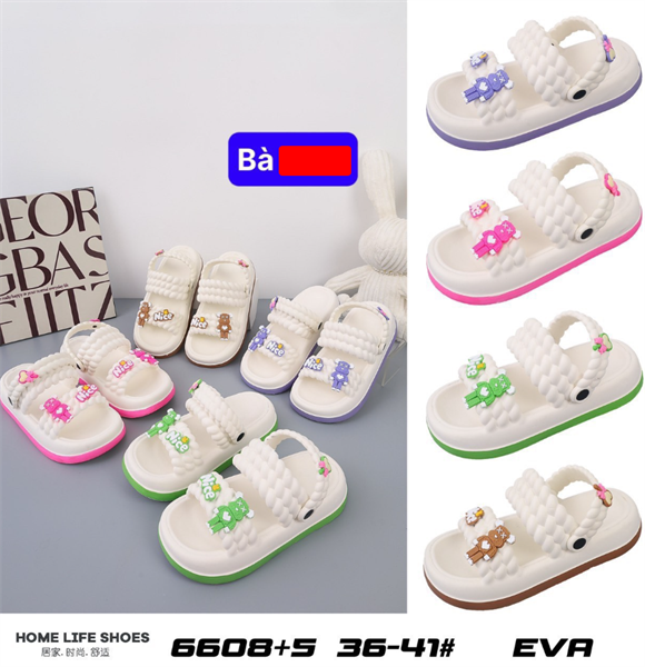  SANDAN SIÊU NHẸ NỮ KB 6608-5 GẤU NICE 489 