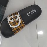  DÉP NHẸ ĐL KA ĐEN QUAI VÀNG CARO LỚN GUCCI 013 8-5 