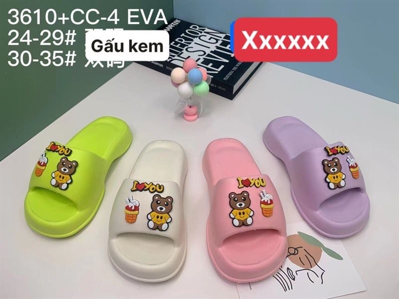  DÉP SIÊU NHẸ EM BÉ KB 3610 TRUNG GẤU ILOVEYOU 356 