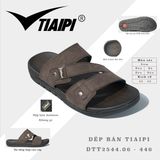  Dép ngang 3 quai chéo đính nút logo TA đế kép 
