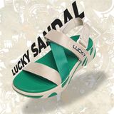  Sandals Nam Nữ Lucky 3 quai chéo đế sơn 