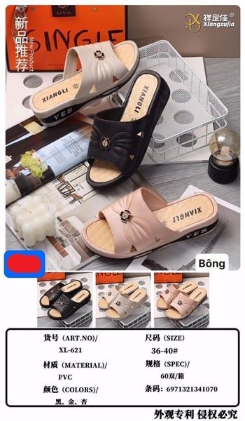  DÉP NHỰA NỮ KB 621 NỮ BÔNG GIỮA XIANGLI 098 