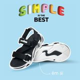  Sandal Sondoni 3 quai chéo đế trơn - quai hậu tháo rời 
