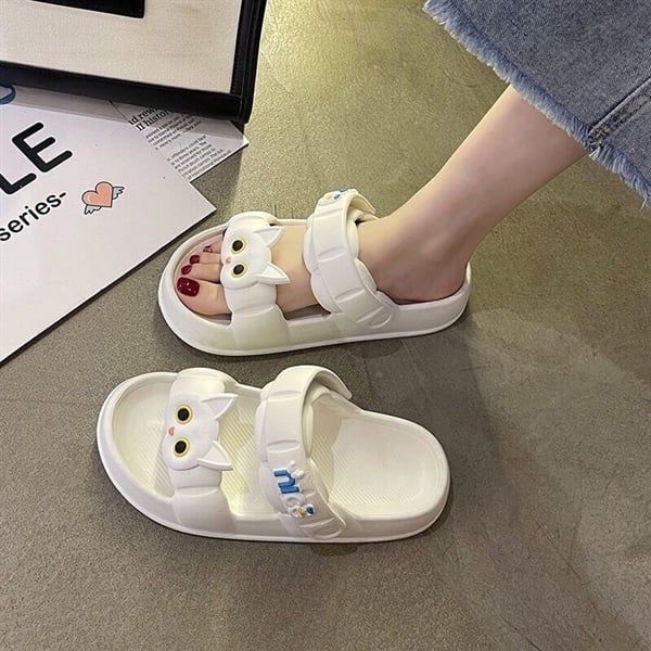 SANDAN SIÊU NHẸ NỮ KB 2828 NỮ CÚ MÈO TRẮNG 119
