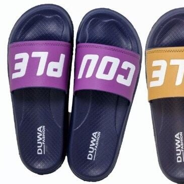  DÉP SIÊU NHẸ NỮ KB DH206-4 NỮ XANH ĐEN QUAI TÍM COUPLE 213 