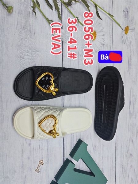  DÉP SIÊU NHẸ NỮ KB 8056 NỮ TIM NƠ VÀNG 489 