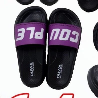  DÉP NHẸ DH206-4 NỮ ĐEN QUAI TÍM COUPLE 213 