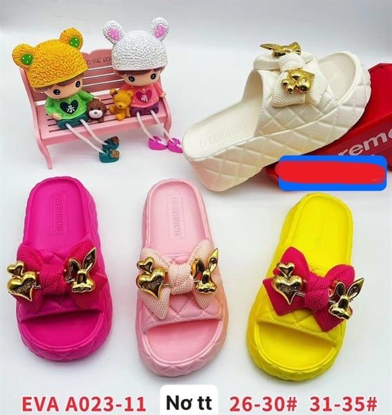  DÉP SIÊU NHẸ EM BÉ KB 023 NƠ TIM THỎ 098 