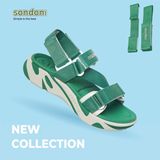  Sandal Sondoni 3 quai chéo đế trơn - quai hậu tháo rời 