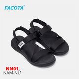  Sandal Nữ Facota 3 quai chéo đế trơn - quai hậu tháo rời 
