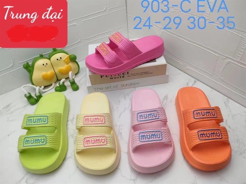  DÉP SIÊU NHẸ EM BÉ KB 903 2 QUAI MUMU MÀU 001 