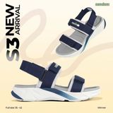  Sandal Nam Nữ SONDONI hai quai ngang đế 2 sọc màu 