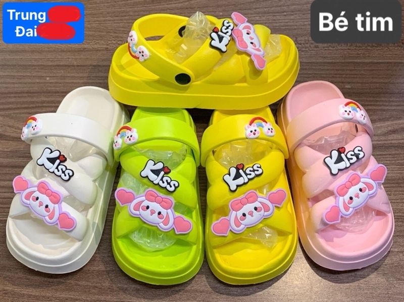  SANDAN SIÊU NHẸ EM BÉ KB 2307 THỎ NƠ TIM KISS 098 