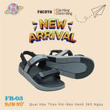  Sandal Nữ Facota 2 quai đế trơn - quai hậu tháo rời 