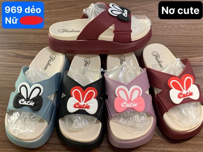  DÉP SIÊU NHẸ NỮ KB 969 NỮ CHÉO NƠ TAI CUTIE 098 