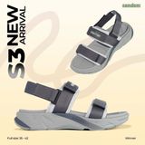  Sandal Nam Nữ SONDONI hai quai ngang đế 2 sọc màu 