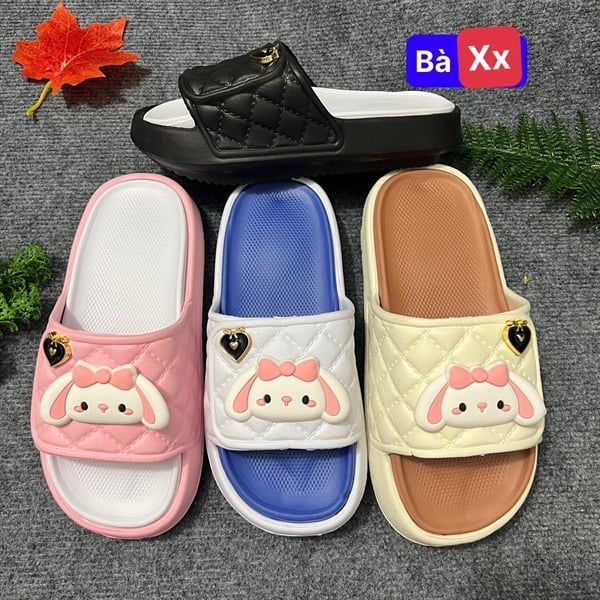  DÉP SIÊU NHẸ NỮ KB 2593 NỮ THỎ TAI DÀI TIM 489 