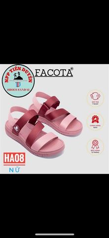  SANDAN DÙ HA08 NỮ HỒNG QUAI MÀU CHÉO 509 
