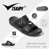  Dép ngang 3 quai chéo đính nút logo TA đế kép 