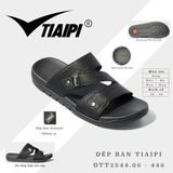  Dép ngang 3 quai chéo đính nút logo TA đế kép 