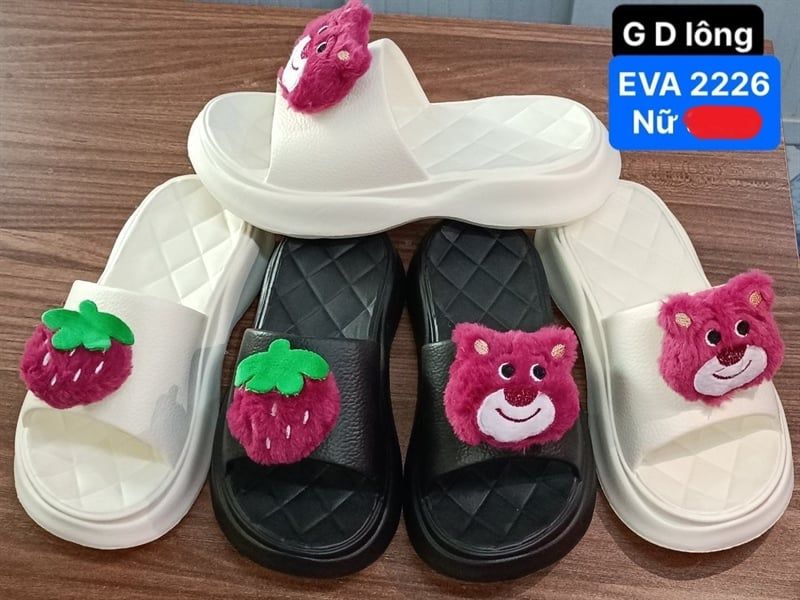  DÉP SIÊU NHẸ NỮ KB 2226 NỮ GẤU DÂU LÔNG 098 