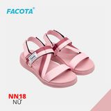  Sandal Nữ Facota 3 quai chéo đế trơn - quai hậu tháo rời 