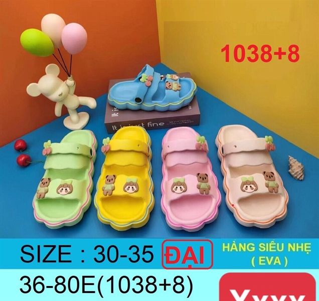  SANDAN SIÊU NHẸ EM BÉ KB 1038 TRUNG GẤU BÉ GÁI 317 