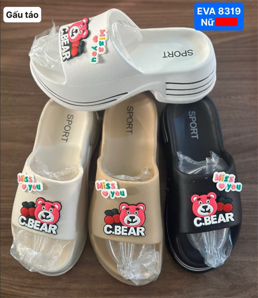  DÉP SIÊU NHẸ NỮ KB 8319 GẤU MISS YOU 098 