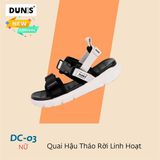  Sandal Dunis 2 quai khóa cài đế trơn - quai hậu tháo rời 