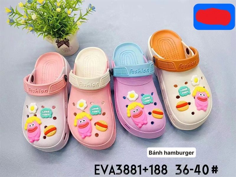  SỤC SIÊU NHẸ NỮ KB 3881 NỮ HAMBURGER LOVE YOV 098 