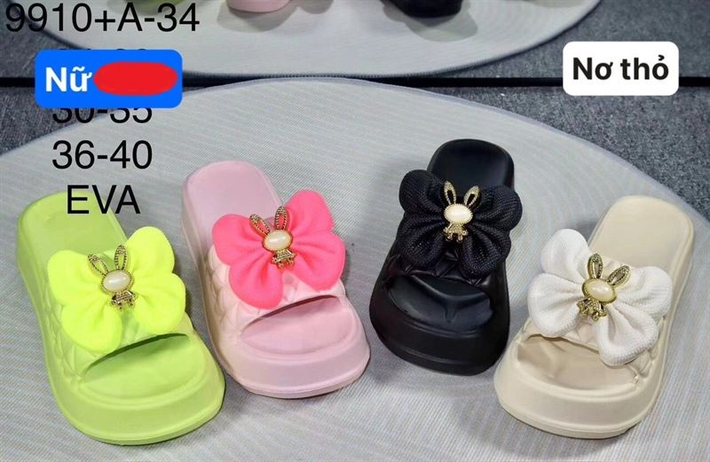  DÉP SIÊU NHẸ NỮ KB 9910 NỮ NƠ THỎ 098 