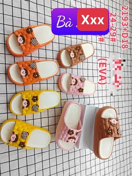  DÉP SIÊU NHẸ NỮ KB 2193-D18 NỮ BÉ GÁI TIM BÔNG 489 