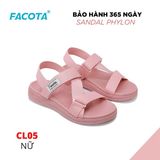  Sandal Nữ Facota 3 quai chéo đế trơn - quai khóa nối 