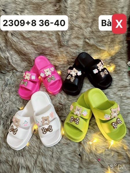 DÉP SIÊU NHẸ NỮ KB 2309 NỮ GẤU NƠ HOA 554