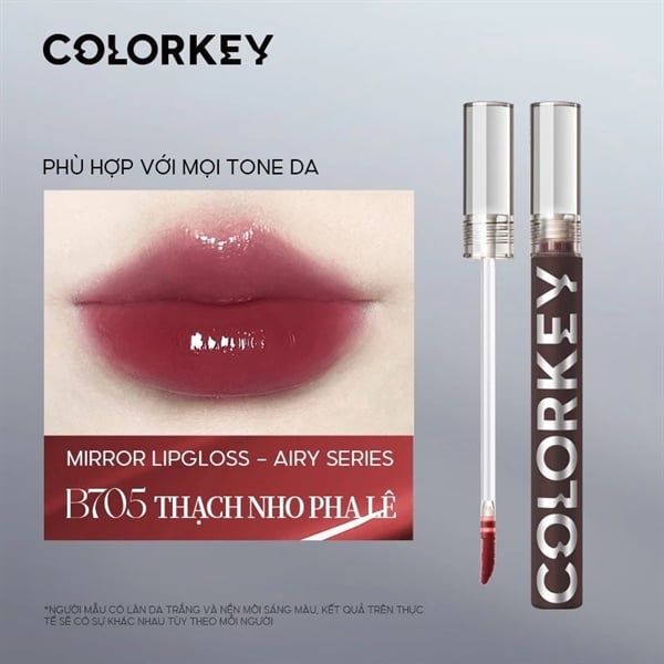 Son Colorkey Airy Lip Gloss Mirror Series 1.7G (6/5/2027)