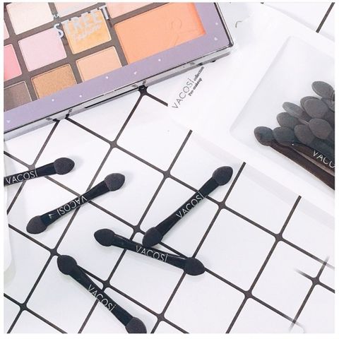 #CM13 - CỌ MẮT MOUSSE 2 ĐẦU CÁN ĐEN VACOSI 10 CÁI