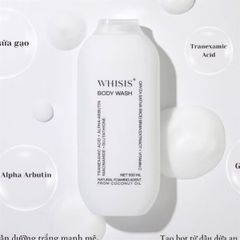 Set Sữa Tắm Trắng Da Men Gạo Whisis Body Wash Kèm Bông Tắm (5/1/2028)