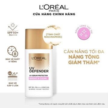 #BRIGHT & CLEAR - SỮA CHỐNG NẮNG LOREAL UV DEFENDER 50ML (10/2025)