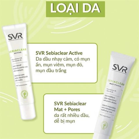 #Gel - Tuýp SVR Active Sebiaclear 40ml (Ck 15%_450K)(4.2025)