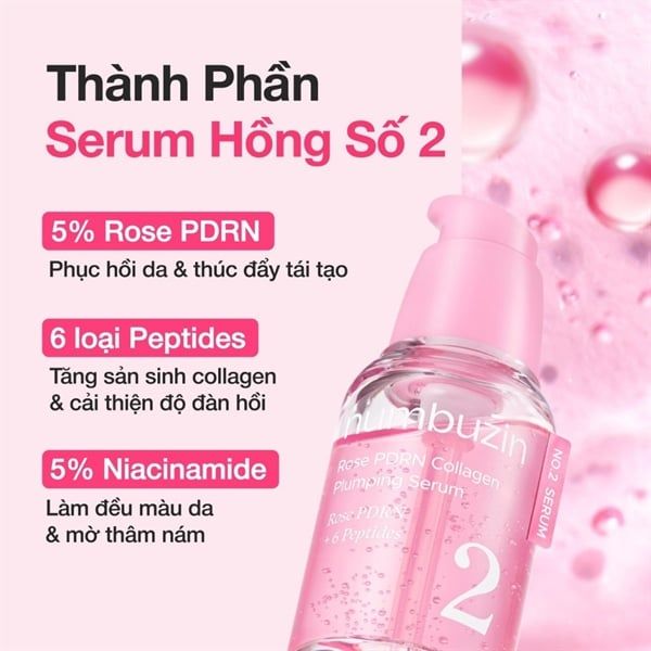 Serum Numbuzin NO2 Rose PDRN Collagen 30ml (10/2027)