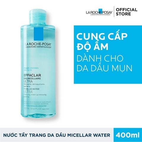 #XANH LÁ - TẨY TRANG LA ROCHE - POSAY DA DẦU MỤN 400ML
