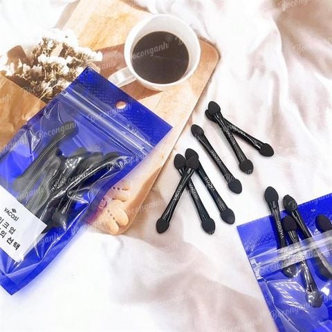 #CM13 - CỌ MẮT MOUSSE 2 ĐẦU CÁN ĐEN VACOSI 10 CÁI