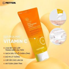Sữa Rửa Mặt PrettySkin Jeju Tangerine Vita C Cleansing Foam 150ML