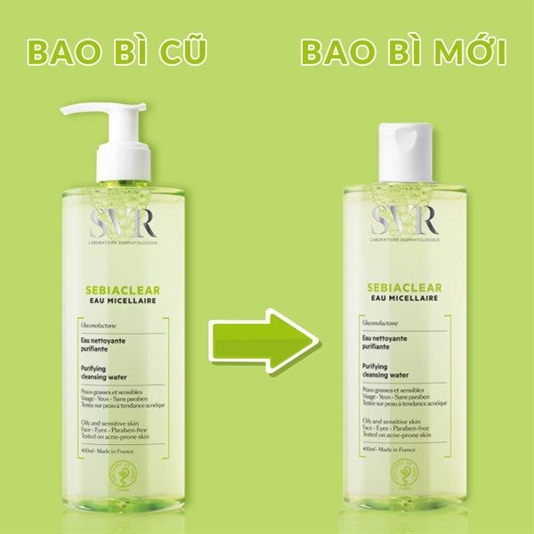 #XANH LÁ - TẨY TRANG SVR PHYSIONPURE CHO DA DẦU MỤN 400ML (CTY CK 15%_450K) NHẬP KHẨU