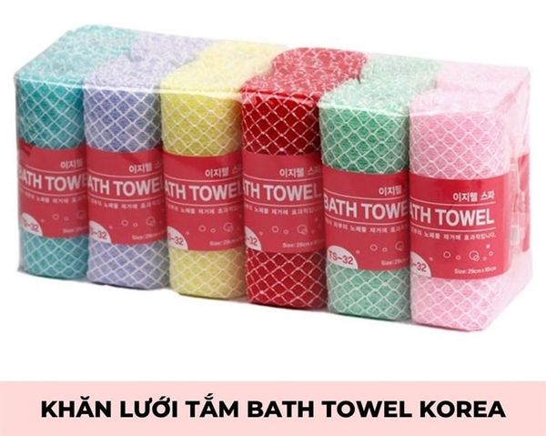 Khăn Lưới Chà Tắm Bath Towel Hàn Quốc 29cm x 95cm