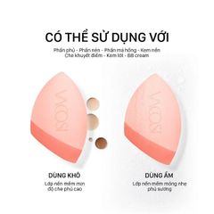 Ph06 - Bông Mút Vát Xéo Phủ Silicone Vacosi
