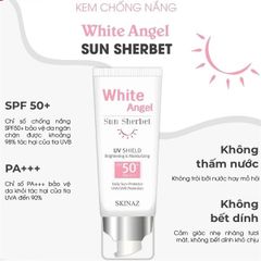 Kem Chống Nắng White Angel Sun Sherbet Skinaz SPF 50+/ PA+++ (18/11/2027)
