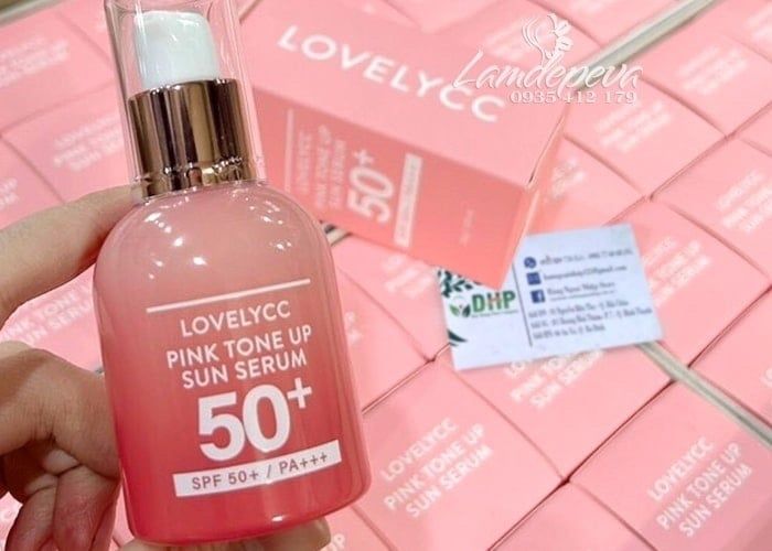 Serum Chống Nắng Căng Bóng Da Lovelycc Pink Tone Up 30g