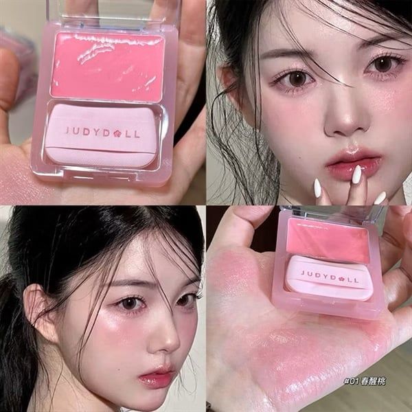 Má Hồng Kem Judydoll Kèm Mút Tán Glow Blush Blam (20/2/2028)
